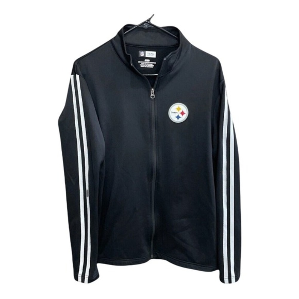 Pittsburgh Steelers NFL Full Zip Track Jacket Men's Medium Black Football
